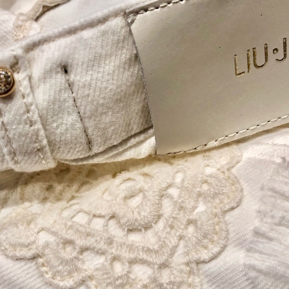 LIU-JO Off-White Destroyed Denim Jeans Shorts 25 $102 - Picture 4 of 5